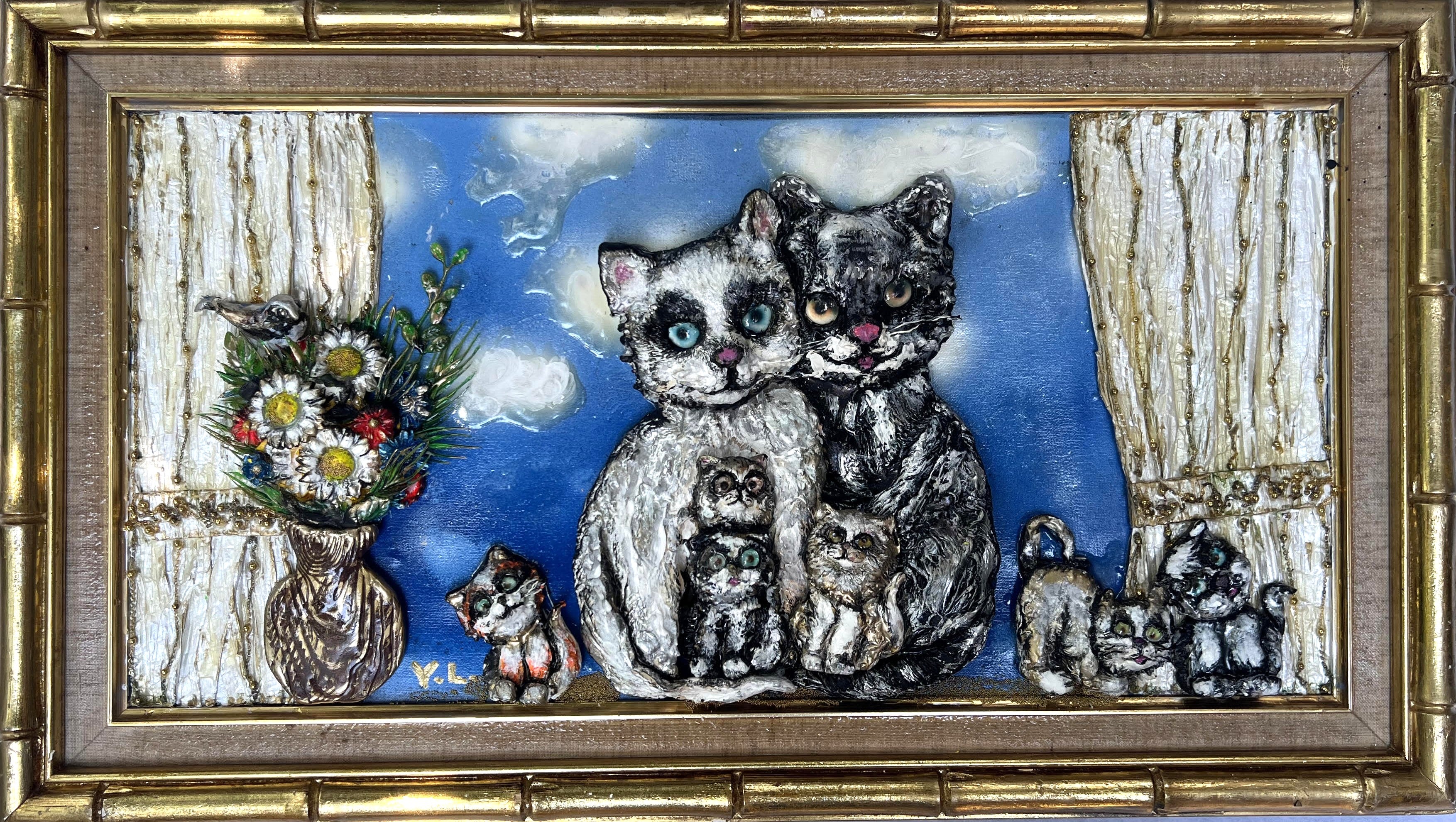 "Happy cat family"